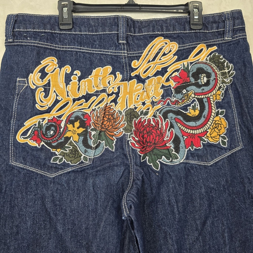 Ninth Hall Ambush Jeans Mens 38 Jeans Dragon Embroidered Baggy Straight Leg‎ Y2K